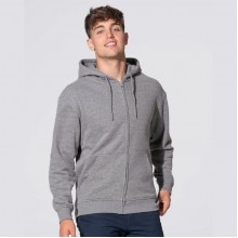 Толстовка з капюшоном та замком-блискавкою JHK, HOODED SWEATSHIRT, унісекс, темно-сірий меланж, розмір L (SWUAHOOD)