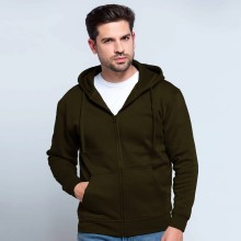 Толстовка з капюшоном та замком-блискавкою JHK, HOODED SWEATSHIRT, унісекс, хакі, розмір M (SWUAHOOD)
