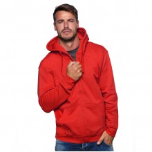Толстовка з капюшоном та замком-блискавкою JHK, HOODED SWEATSHIRT, унісекс, червона, розмір L (SWUAHOOD)