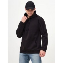 Чоловічий худі з капюшоном JHK, KANGAROO, чорний, розмір 3XL, тепле однотонне худі базове з начосом