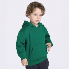 Дитяче худі JHK KID SWEATSHIRT KANGAROO, з капюшоном, з нашивною кишенею, зелене, розмір 116, на 5/6 років