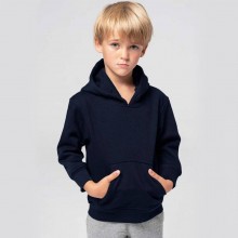 Дитяче худі JHK KID SWEATSHIRT KANGAROO, з капюшоном, з нашивною кишенею, темно-синє, розмір 116, на 5/6 років