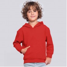 Дитяче худі JHK KID SWEATSHIRT KANGAROO, з капюшоном, з нашивною кишенею, червоне, розмір 116, на 5/6 років