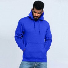 Чоловічий худі з капюшоном JHK, KANGAROO, синій, розмір L, тепле однотонне худі базове з начосом