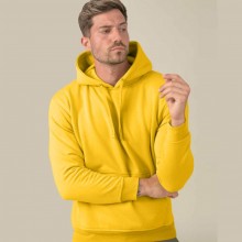 Чоловічий худі з капюшоном JHK, KANGAROO, жовтий, розмір L, тепле однотонне худі базове з начосом 
