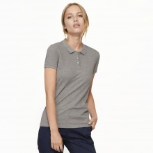 Жіноча сорочка-поло JHK, Polo Regular Lady, темно-сірий меланж футболка поло, розмір 3XL Жіноча сорочка-поло JHK, Polo Regular Lady, темно-сірий меланж футболка поло, розмір 3XL