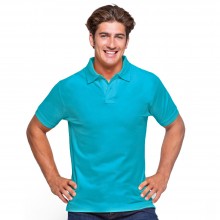 Чоловіча сорочка-поло JHK, POLO REGULAR MAN, бірюзова футболка поло, розмір L
