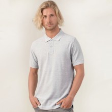 Чоловіча сорочка-поло JHK, POLO REGULAR MAN, футболка поло світло-сірий меланж, розмір L