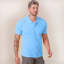 Чоловіча сорочка-поло JHK, POLO REGULAR MAN, блакитна, футболка поло, розмір L