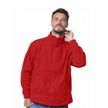 Флісова кофта JHK POLAR FLEECE MAN, розмір XS, червоний чоловічий батник, без капюшона Флісова кофта JHK POLAR FLEECE MAN, розмір XS, червоний чоловічий батник, без капюшона