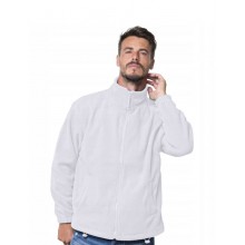Флісова кофта JHK POLAR FLEECE MAN, розмір XS, білий чоловічий батник, без капюшона Флісова кофта JHK POLAR FLEECE MAN, розмір XS, білий чоловічий батник, без капюшона