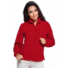 Флісова кофта JHK POLAR FLEECE LADY, жіночий батник, без капюшона, червоний, розмір L Флісова кофта JHK POLAR FLEECE LADY, жіночий батник, без капюшона, червоний, розмір L