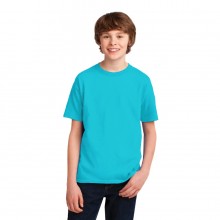 Дитяча футболка JHK, KID T-SHIRT, базова, однотонна, для хлопчика, бірюзова, розмір 134, на 9/11 років