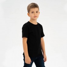 Дитяча футболка JHK, KID T-SHIRT, базова, однотонна, для хлопчика, чорна, розмір 104, на 3/4 роки Дитяча футболка JHK, KID T-SHIRT, базова, однотонна, для хлопчика, чорна, розмір 104, на 3/4 роки