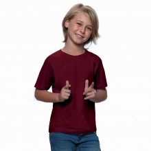Дитяча футболка JHK, KID T-SHIRT, базова, однотонна, для хлопчика, бордова, розмір 104, на 3/4 роки  