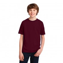 Дитяча футболка JHK, KID T-SHIRT, базова, однотонна, для хлопчика, бордова, розмір 134, на 9/11 років