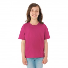 Дитяча футболка JHK, KID T-SHIRT, базова, однотонна, для дівчинки, малинова, розмір 134, на 9/11 років