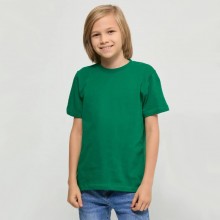 Дитяча футболка JHK, KID T-SHIRT, базова, однотонна, для хлопчика, зелена, розмір 104, на 3/4 роки  