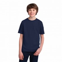 Дитяча футболка JHK, KID T-SHIRT, базова, однотонна, для хлопчика, темно-синя, розмір 146, на 12/14 років