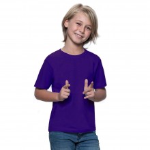 Дитяча футболка JHK, KID T-SHIRT, базова, однотонна, для хлопчика, фіолетова, розмір 104, на 3/4 роки  