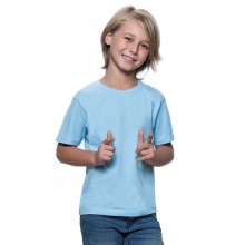 Дитяча футболка JHK, KID T-SHIRT, базова, однотонна, для хлопчика, блакитна, розмір 104, на 3/4 роки  