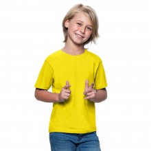 Дитяча футболка JHK, KID T-SHIRT, базова, однотонна, для хлопчика, жовта, розмір 104, на 3/4 роки  