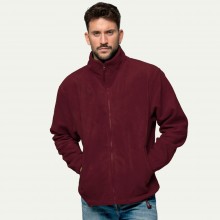 Флісова кофта JHK POLAR FLEECE MAN, розмір XS, бордовий чоловічий батник, без капюшона Флісова кофта JHK POLAR FLEECE MAN, розмір XS, бордовий чоловічий батник, без капюшона