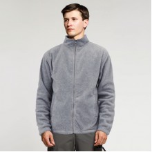 Флісова кофта JHK POLAR FLEECE MAN, розмір XXL, чоловічий батник темно-сірий меланж, без капюшона