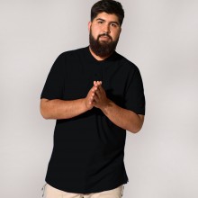 Чоловіча сорочка-поло JHK, POLO REGULAR MAN, чорна футболка поло, розмір 3XL