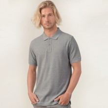 Чоловіча сорочка-поло JHK, POLO REGULAR MAN, футболка поло темно-сірий меланж, розмір L