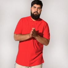 Чоловіча сорочка-поло JHK, POLO REGULAR MAN, червона футболка поло, розмір 3XL Чоловіча сорочка-поло JHK, POLO REGULAR MAN, червона футболка поло, розмір 3XL