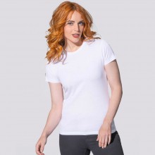 Жіноча футболка JHK, Lady Comfort, біла, розмір L, бавовна, круглий виріз