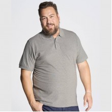 Чоловіча сорочка-поло JHK, POLO REGULAR MAN, футболка поло темно-сірий меланж, розмір 3XL