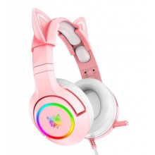 Ігрові навушники накладні з мікрофоном та підсвічуванням ONIKUMA Gaming Cat LED K9, котячі вушка, стерео, рожеві Ігрові навушники накладні з мікрофоном та підсвічуванням ONIKUMA Gaming Cat LED K9, котячі вушка, стерео, рожеві