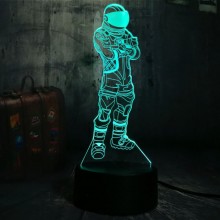 Креативна 3D настільна LED лампа нічник Астронавт, 7 кольорів, USB, чорна