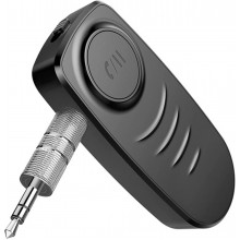 Аудіоадаптер безпровідний J19, Bluetooth приймач, аудіо ресивер з мікрофоном, вихід 3.5 мм, акумуляторний, для автомобіля, аудіоколонок