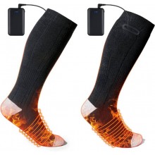 Шкарпетки з підігрівом Heated Socks PG4500, термошкарпетки з акумуляторами по 4500 мАг, 3 рівні нагріву, чорні, 39-42 розмір