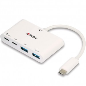 USB-хаб Lindy, концентратор 4 Port USB 3.1 Gen 2 Type-C 10 GBps