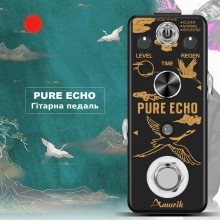 Цифрова педаль ефектів AMUZIK Pure Echo для електрогітари, бас-гітари з 3 режимами 
